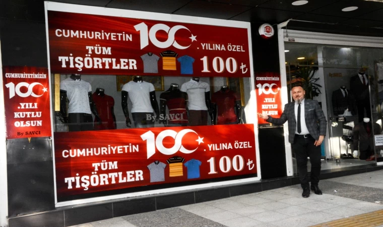 Cumhuriyet’in 100. Yılına özel tişörtler 100 TL 