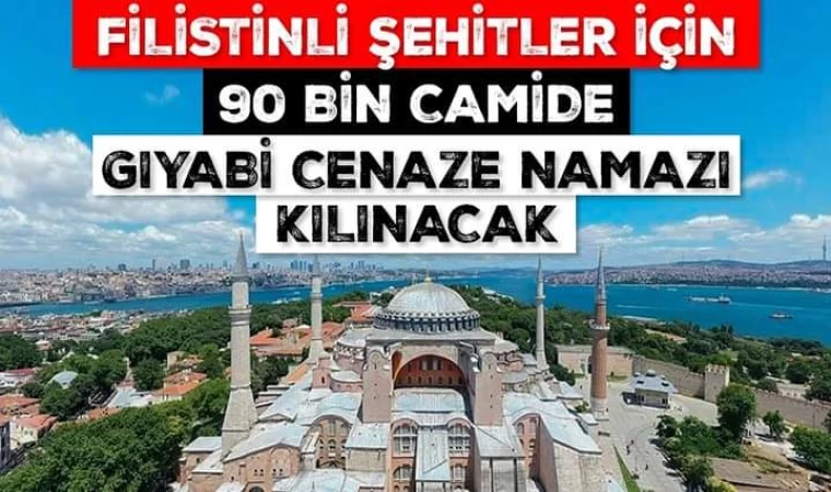 Filistinli şehitler için gıyabi cenaze namazı kılınacak