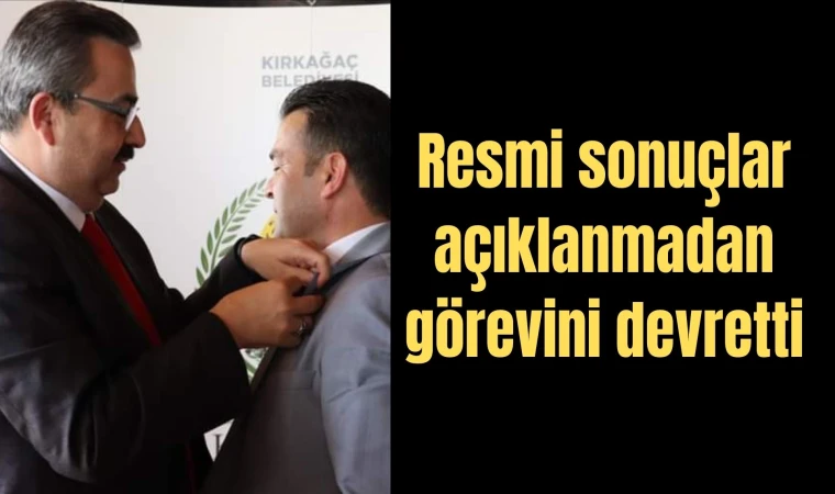 Resmi sonuçlar açıklanmadan görevini devretti