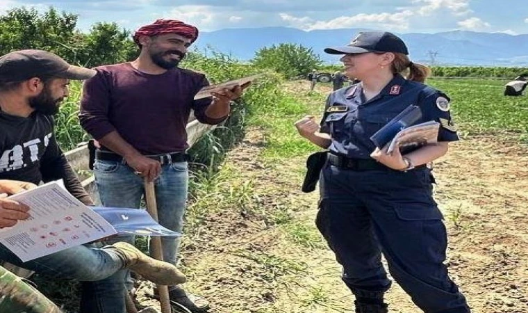 Jandarmadan mevsimlik işçilere bilgilendirme