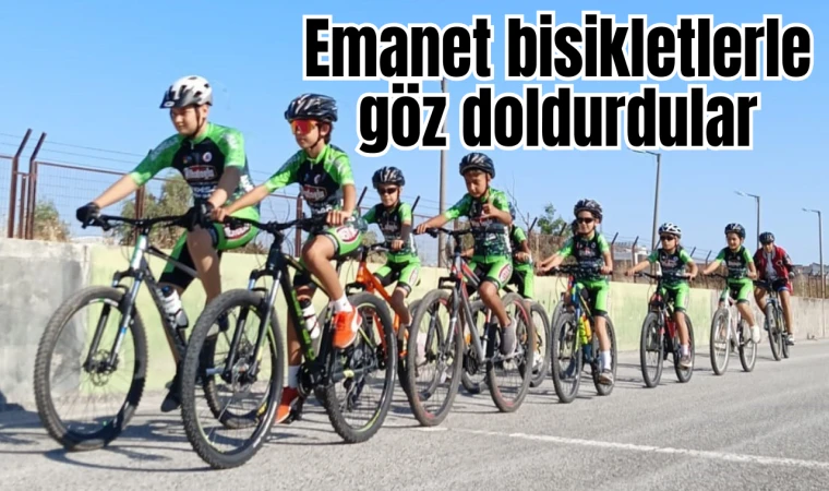 Emanet bisikletlerle göz doldurdular