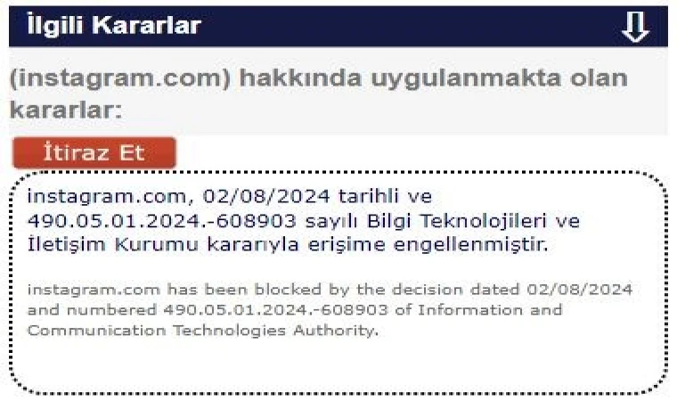 Instagram'a erişim engeli getirildi