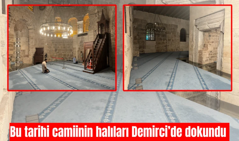 Tarihi Şehzade Korkut Camii’nin halıları Demirci’de dokundu 