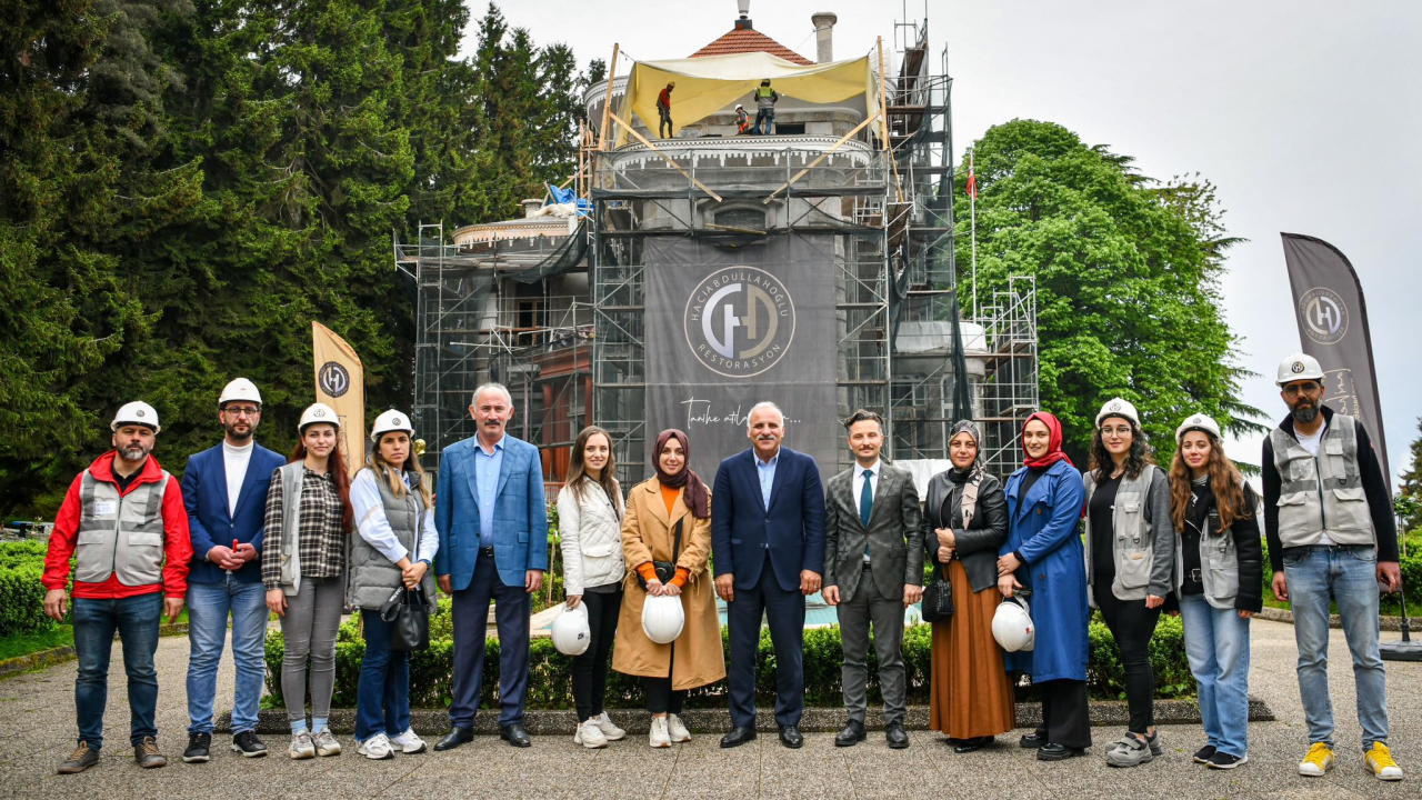 Atatürk Köşkü'nün restorasyon çalışmaları sürüyor