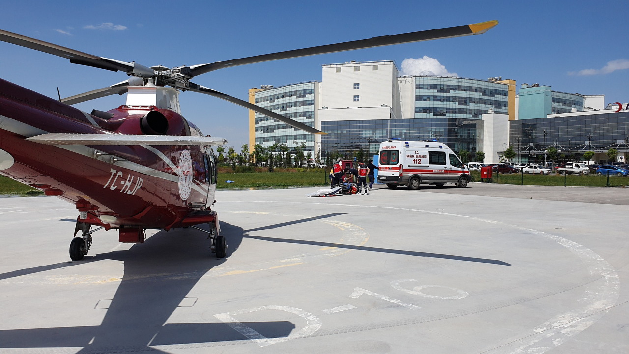 Hava ambulansıyla nakledilen hastadan minnet sözleri