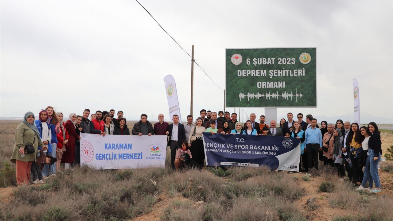 Karaman’da depremde hayatını kaybedenlerin anısına fidan dikildi