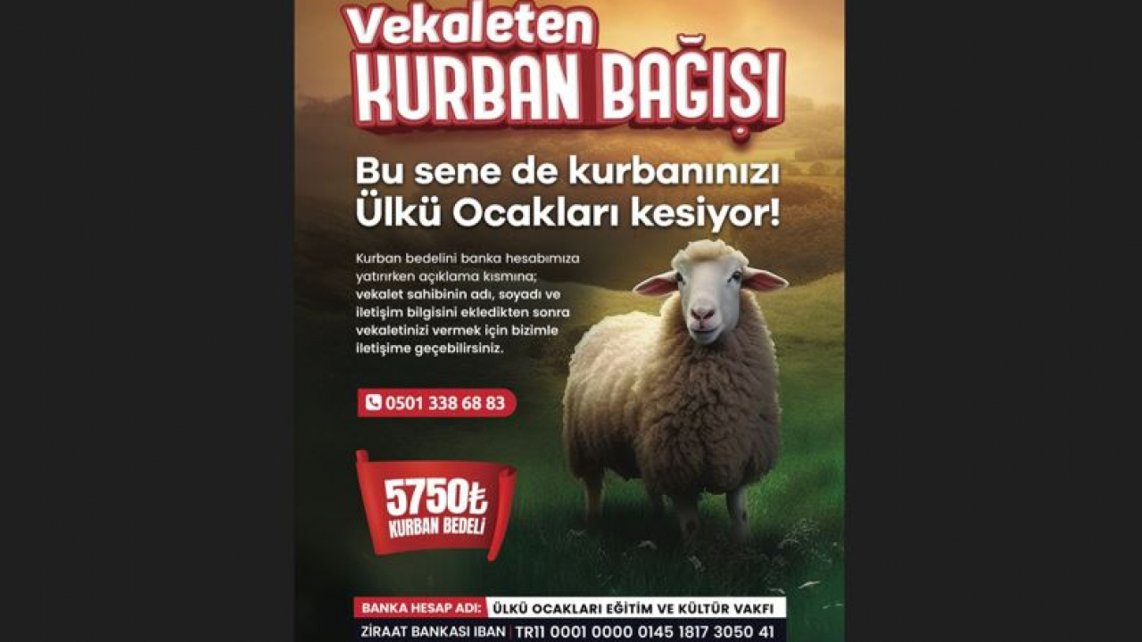 Manisa Ülkü Ocakları bu sene de kurbanınızı kesiyor