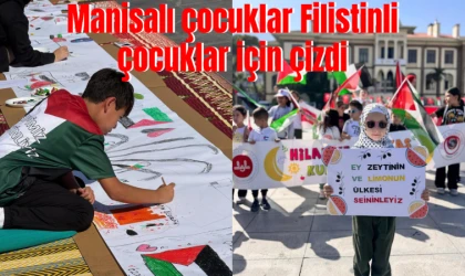 MANİSA'DA ‘FİLİSTİNLİ ÇOCUKLAR İÇİN ÇİZ’ ETKİNLİĞİ DÜZENLENDİ 