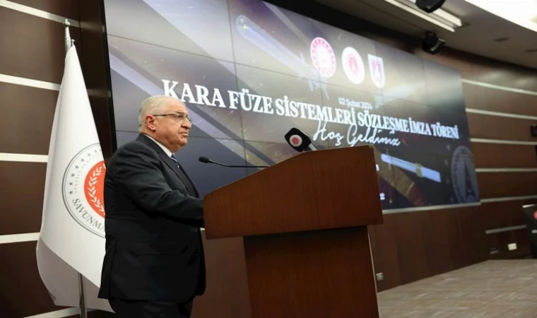 Bakan Güler ”Kara Füze Sistemleri İmza Töreni”nde konuştu