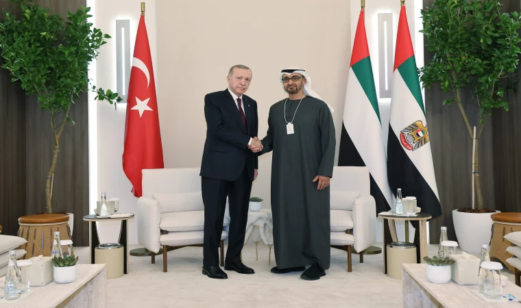 Cumhurbaşkanı Erdoğan, Birleşik Arap Emirlikleri Başkanı ile bir araya geldi