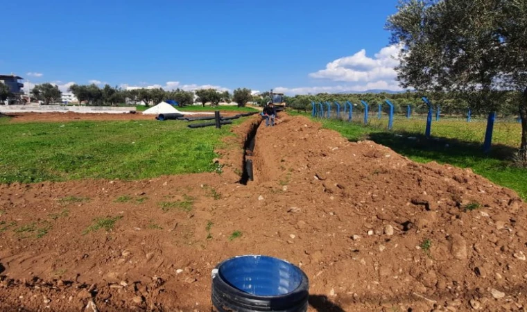 Manisa’da imara yeni açılan bölgede altyapı çalışması