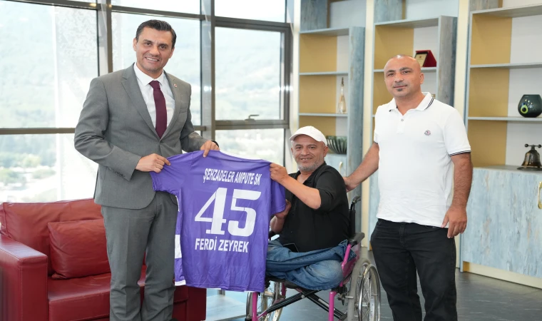 Başkan Zeyrek, Ampute Spor Kulübü Başkanı Kasım Demir’i konuk etti