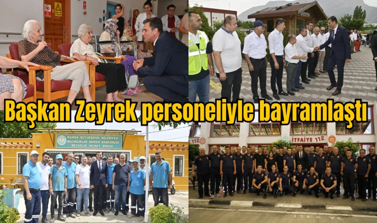 Başkan Zeyrek personeliyle bayramlaştı 