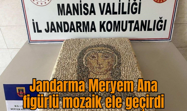 Jandarma Meryem Ana figürlü mozaik ele geçirdi