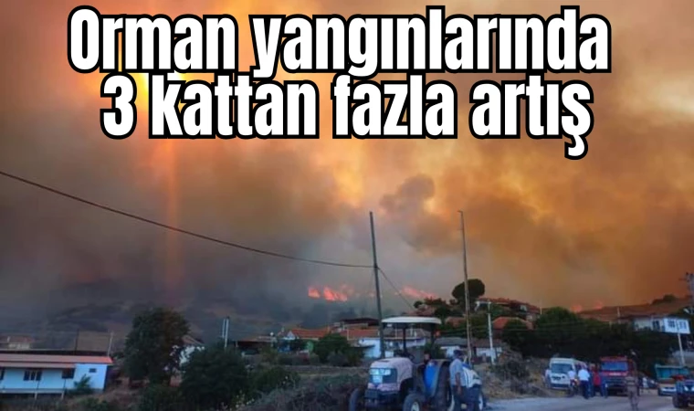 Orman yangınlarında 3 kattan fazla artış