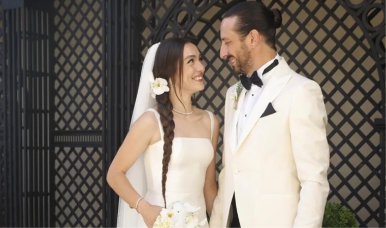 Oyuncu Merve Dizdar ve Cihan Aygün ile nikah masasına oturdu