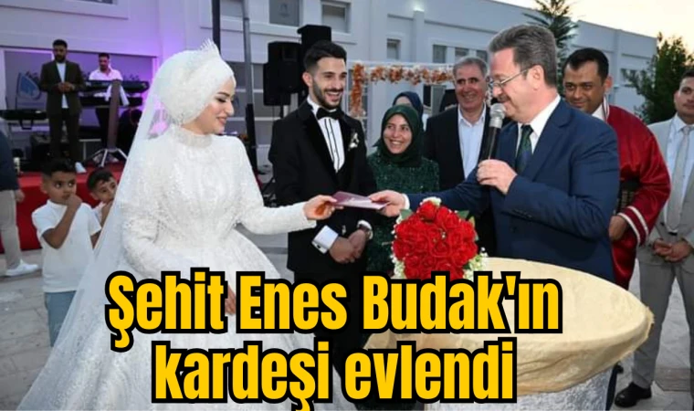 Şehit Enes Budak'ın kardeşi evlendi 