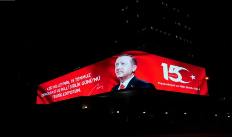 Cumhurbaşkanı Erdoğan’ın mesajı dijital gösterimde