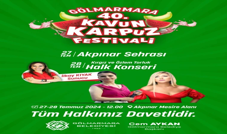 GÖLMARMARA BELEDİYESİ’NDEN “40. KAVUN-KARPUZ FESTİVALİ”