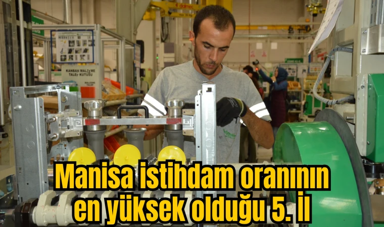 Manisa istihdam oranının en yüksek olduğu 5. İl 