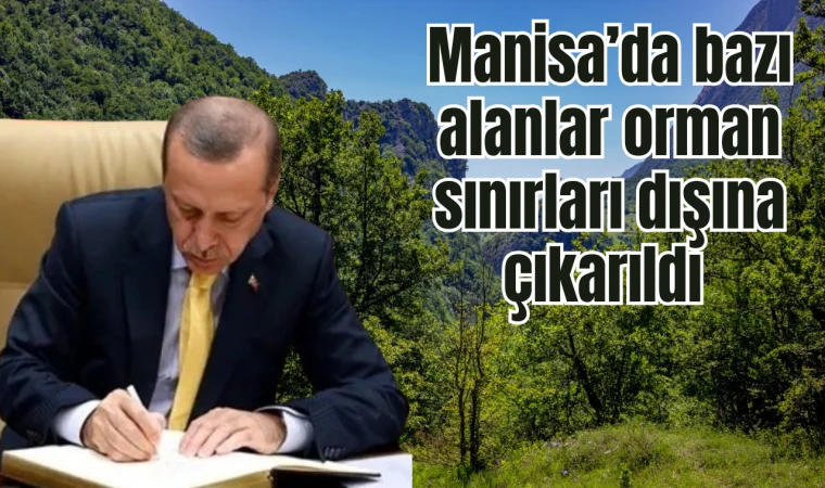 Manisa’da bazı alanlar orman sınırları dışına çıkarıldı 