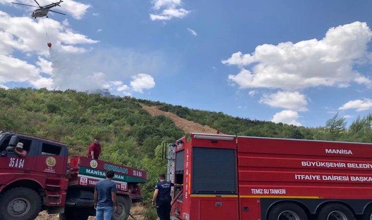 Manisa'da korkutan orman yangını