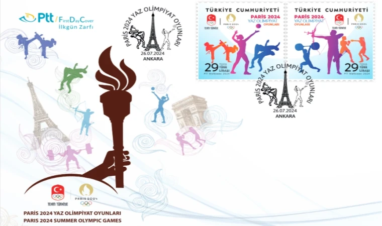PTT’den ’Paris 2024 Yaz Olimpiyat Oyunları’na özel pul ve zarf