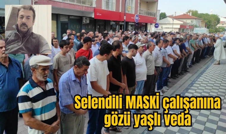 Selendili MASKİ çalışanına gözü yaşlı veda