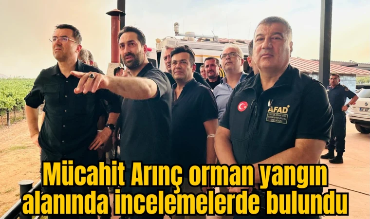 Mücahit Arınç orman yangın alanında incelemelerde bulundu