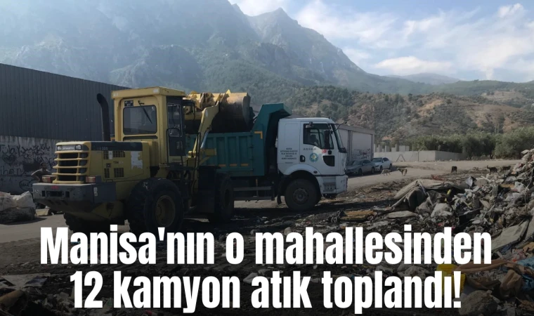 Manisa'nın o mahallesinden 12 kamyon atık toplandı!