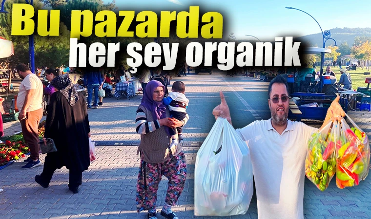 Bu pazarda her şey organik