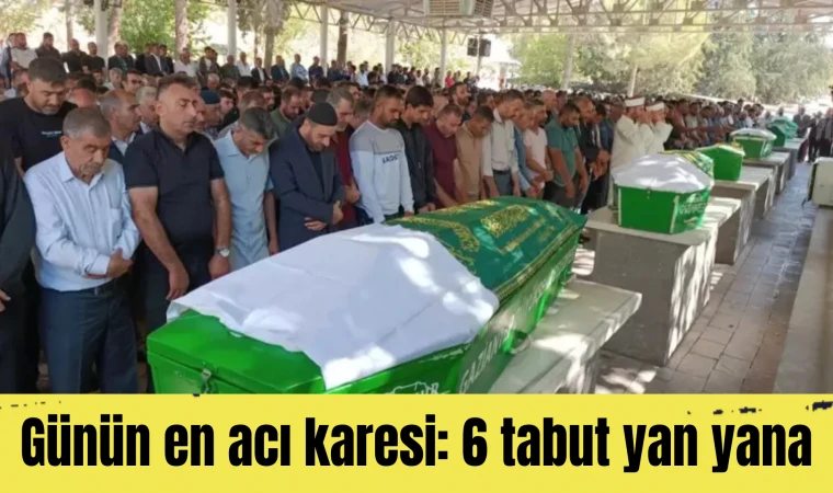 Günün en acı karesi: 6 tabut yan yana