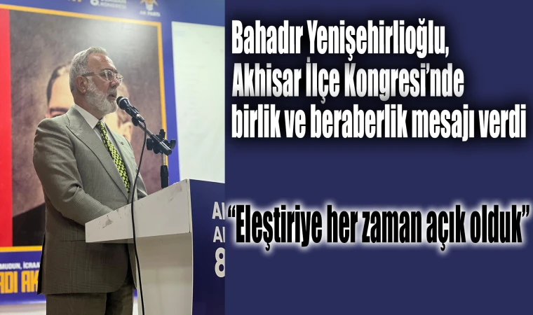 Bahadır Yenişehirlioğlu: Eleştiriye her zaman açık olduk