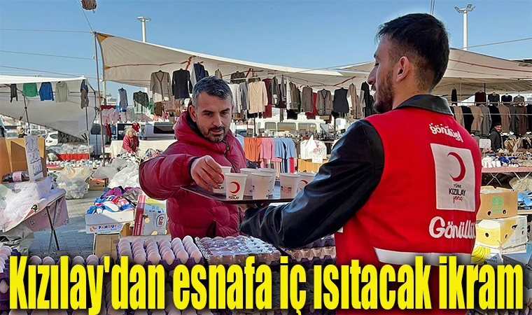 Kızılay'dan esnafa iç ısıtacak ikram