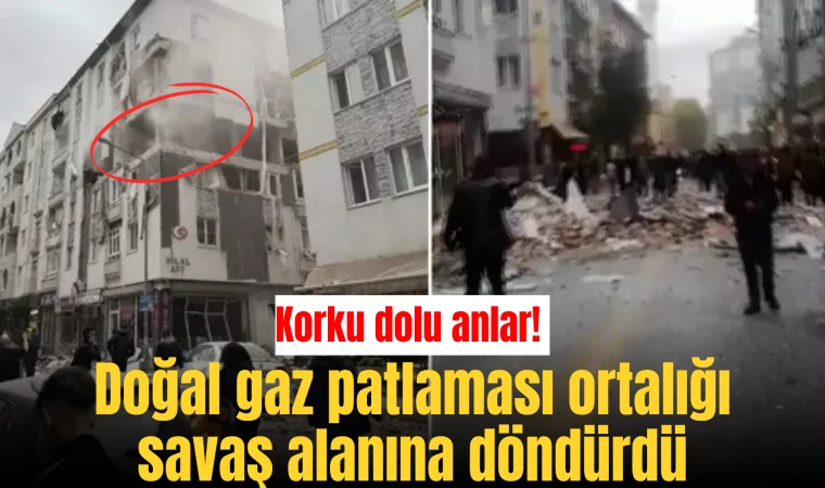 Korku dolu anlar! Doğal gaz patlaması ortalığı savaş alanına döndürdü