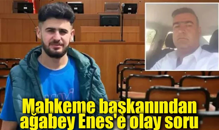 Mahkeme başkanından ağabey Enes'e olay soru