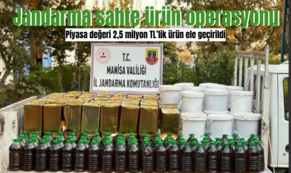 Jandarma sahte ürün operasyonu: Piyasa değeri 2,5 milyon TL’lik ürün ele geçirildi  