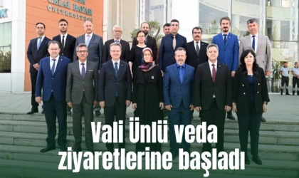 Vali Ünlü veda ziyaretlerine başladı 