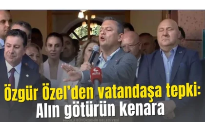 Vatandaş o cümleyi kurdu, Özgür Özel alandan uzaklaştırdı