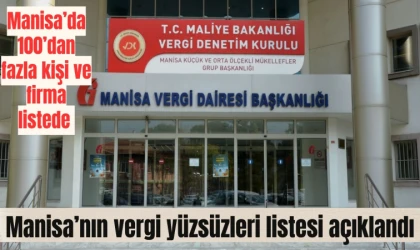 Manisa’nın vergi yüzsüzleri listesi açıklandı