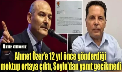 Ahmet Özer'e 12 yıl önce gönderdiği mektup ortaya çıkan Soylu'dan yanıt gecikmedi